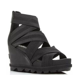 Sorel Joanie black strap sandal sz 8